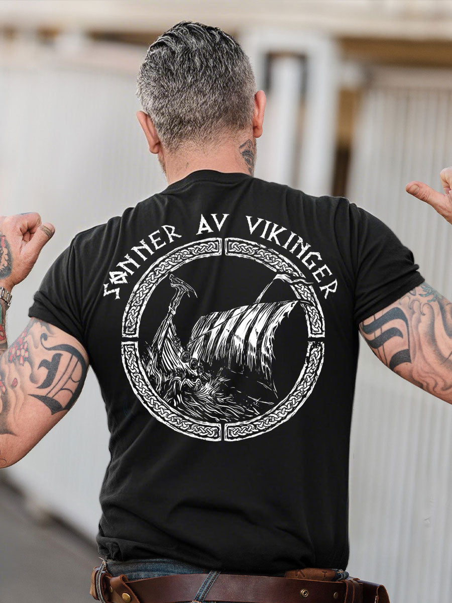 Men's Sons of Vikings Norge Trykt T-skjort