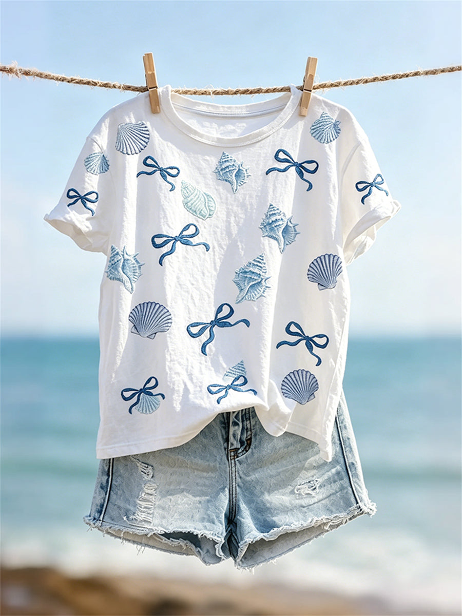 Knopskräk & Knop Mönster kortärmad T-shirt