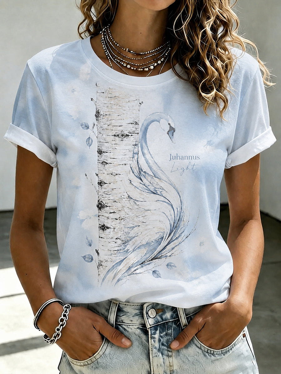 Kvinnors Finland Midsommarfestival Kortarmad T-shirt