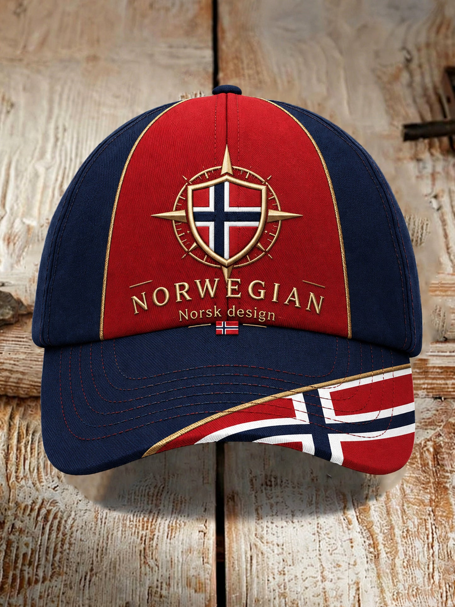 Unisex-norsk tifokeps med konstnärlig tryck