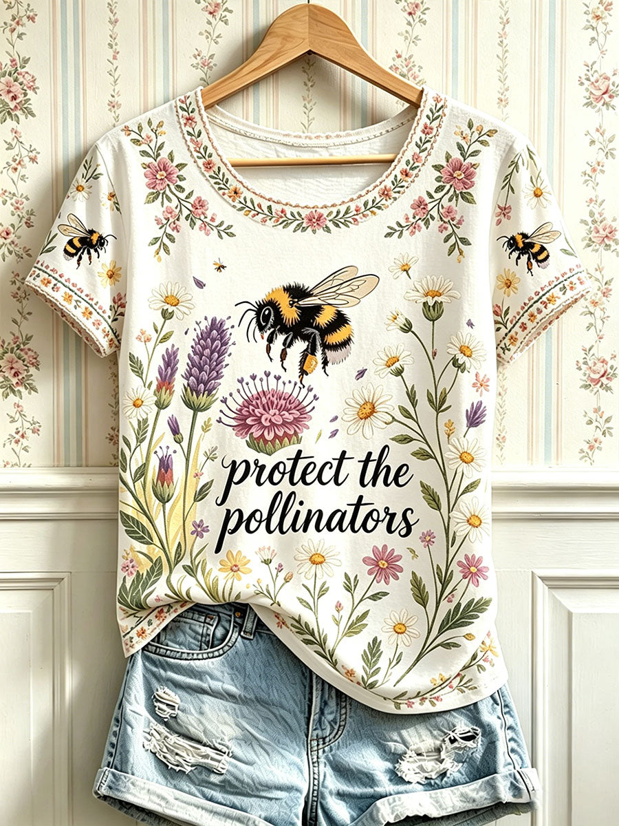 Kvinnlig svala sommartröja med blommönster