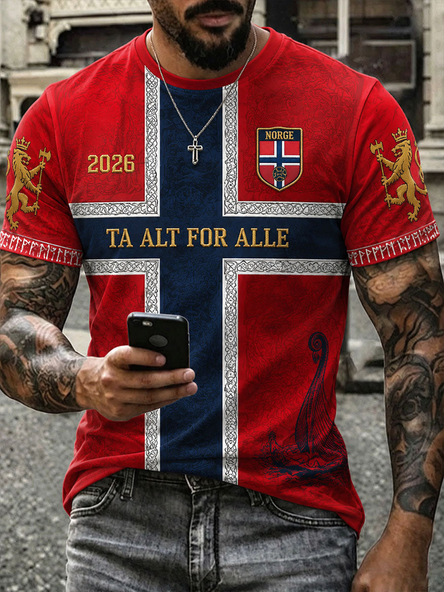 Mäns norska fotboll T-shirts