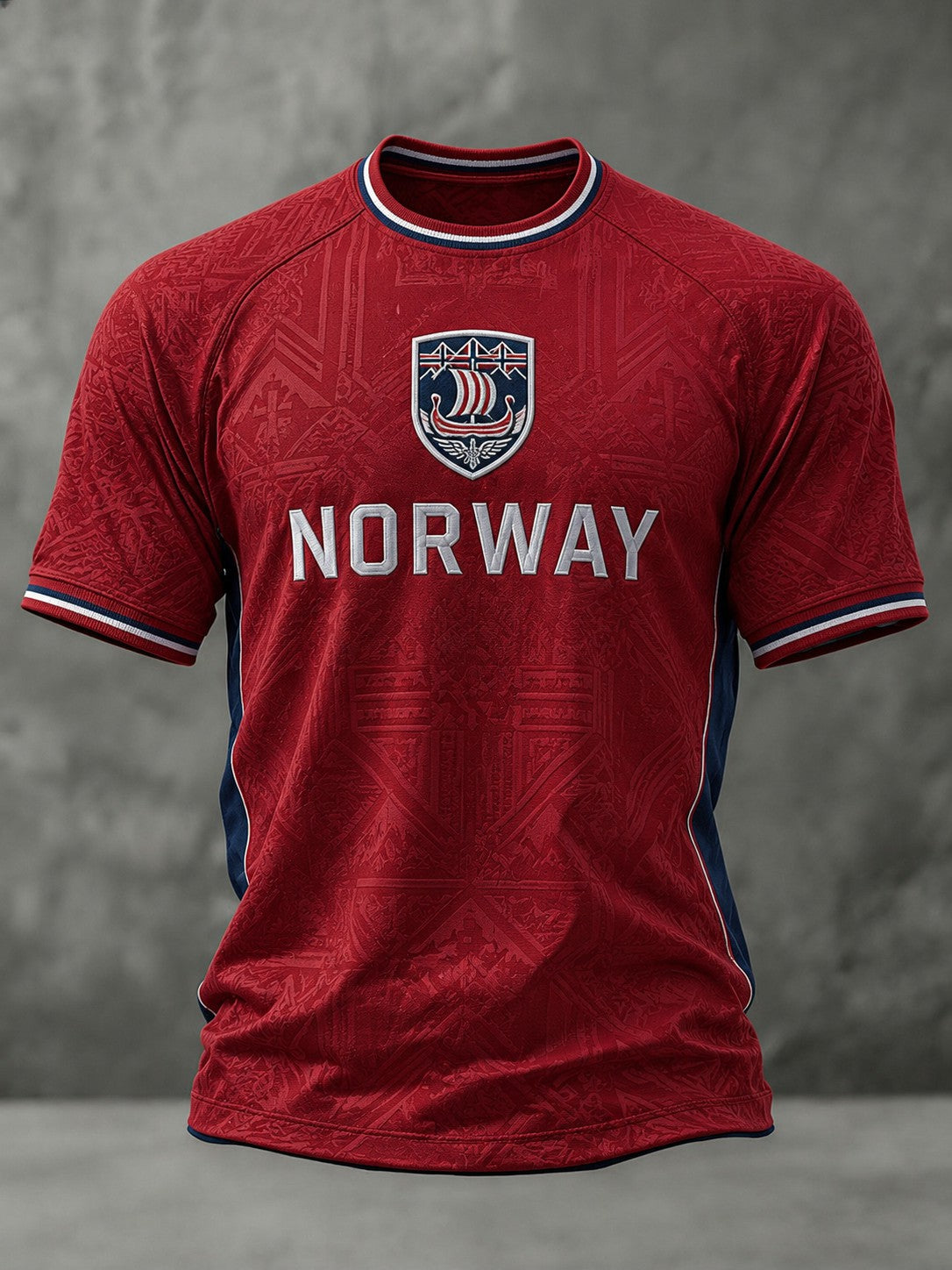 Herrtröja med fotbollsmotiv från Norge