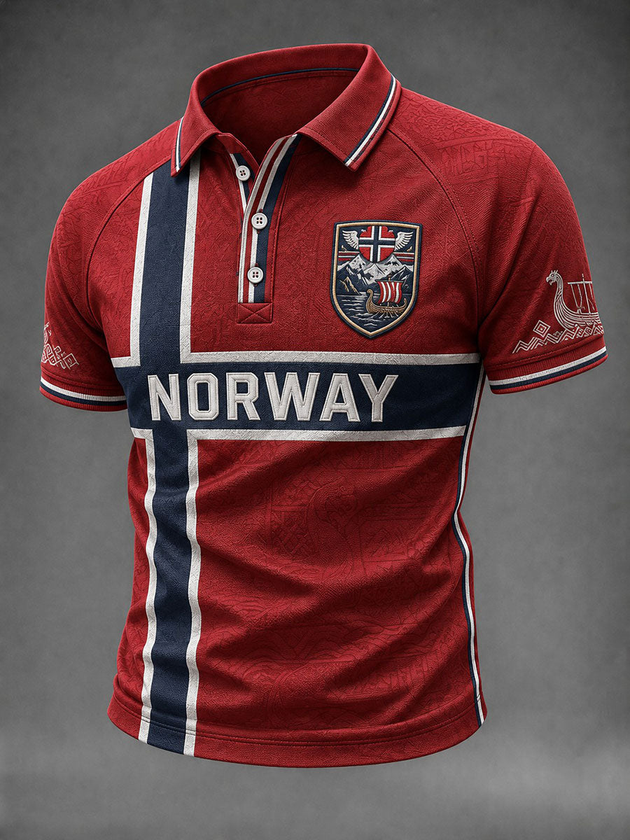 Herrtröja med fotbollsmotiv från Norge