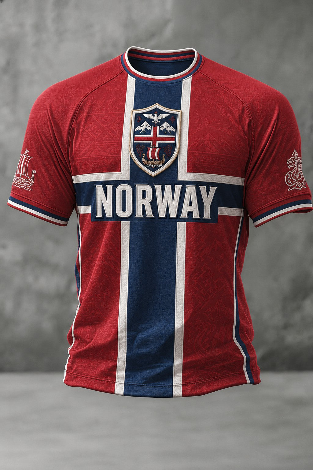Herrtröja med fotbollsmotiv från Norge