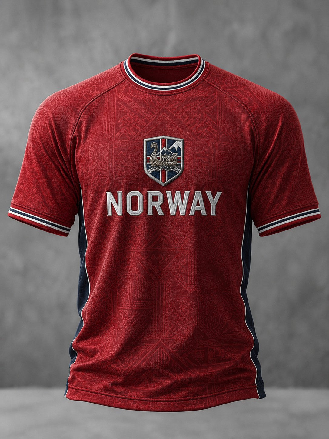 Herrtröja med fotbollsmotiv från Norge