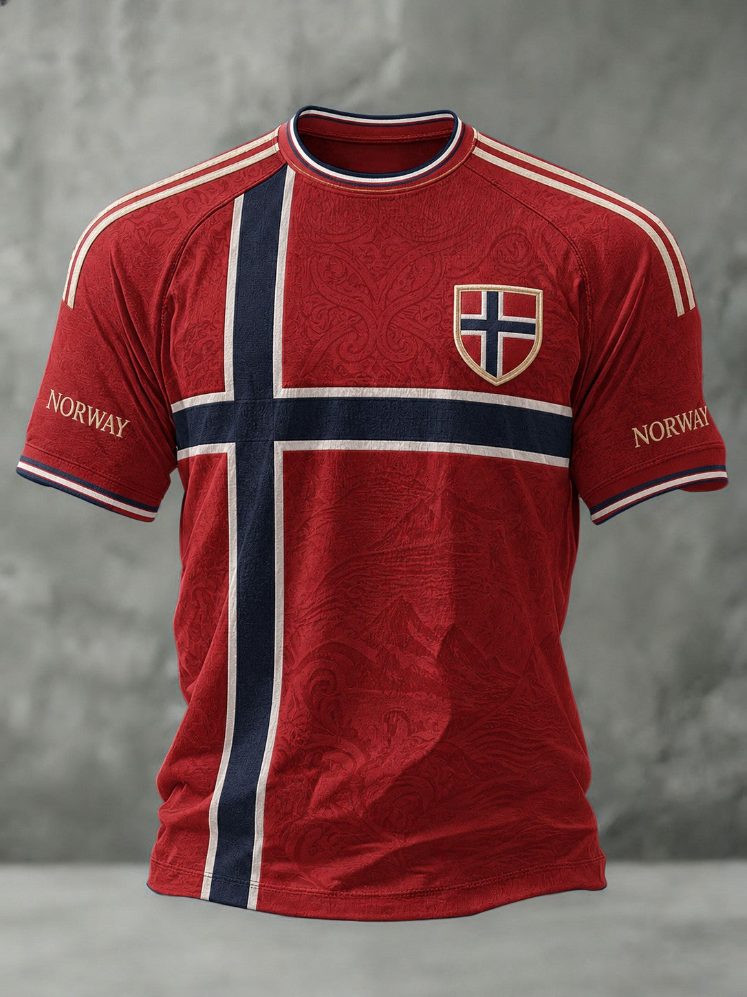 Herrtröja med fotbollsmotiv från Norge