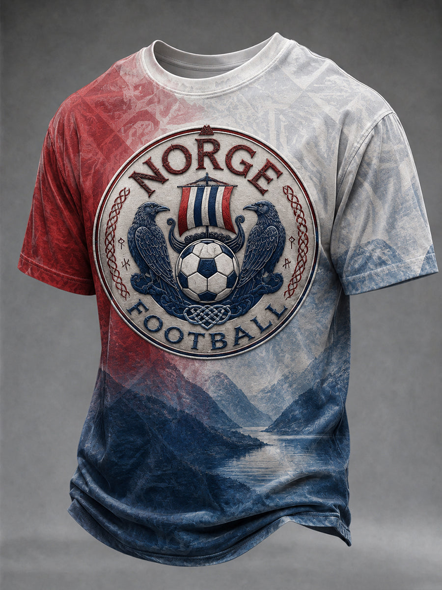 Herrtröja med fotbollssupporterdesign från Norge