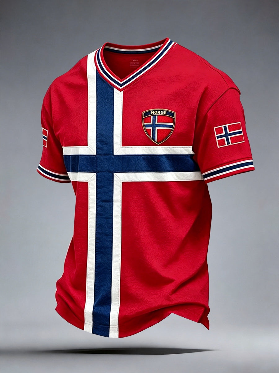 Herrens Norge V-Hack T-shirt