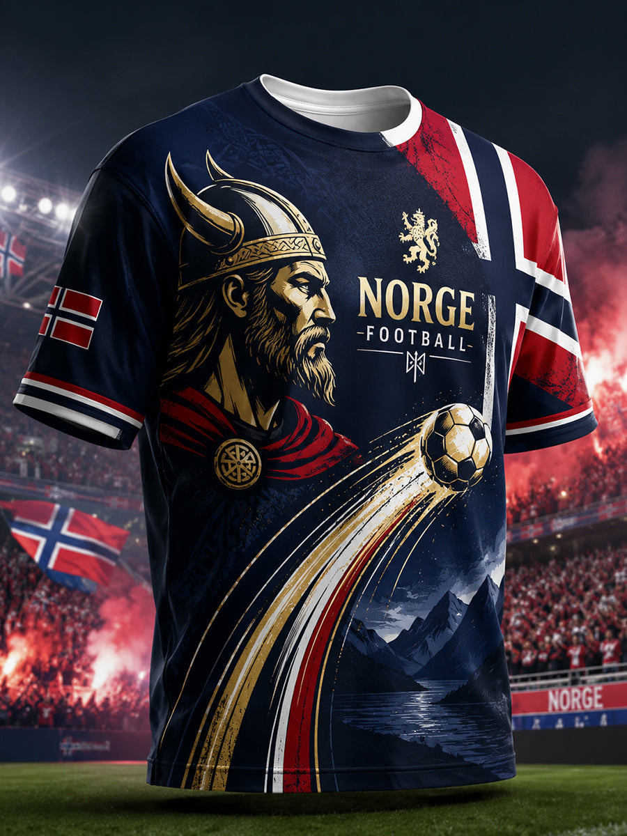 Mäns norska fotboll match cheering Element konst Skriv ut T-shirt