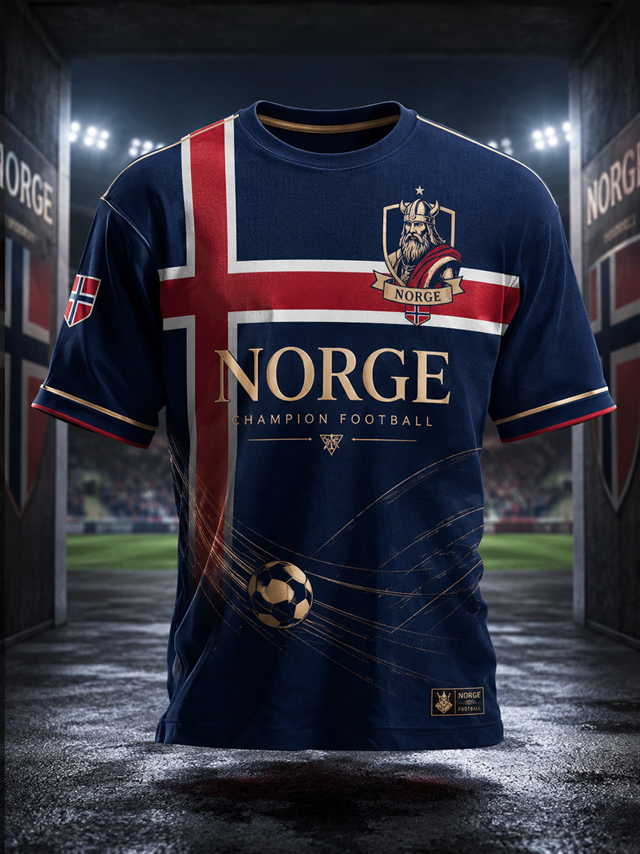 Mäns norska fotboll match cheering Element konst Skriv ut T-shirt