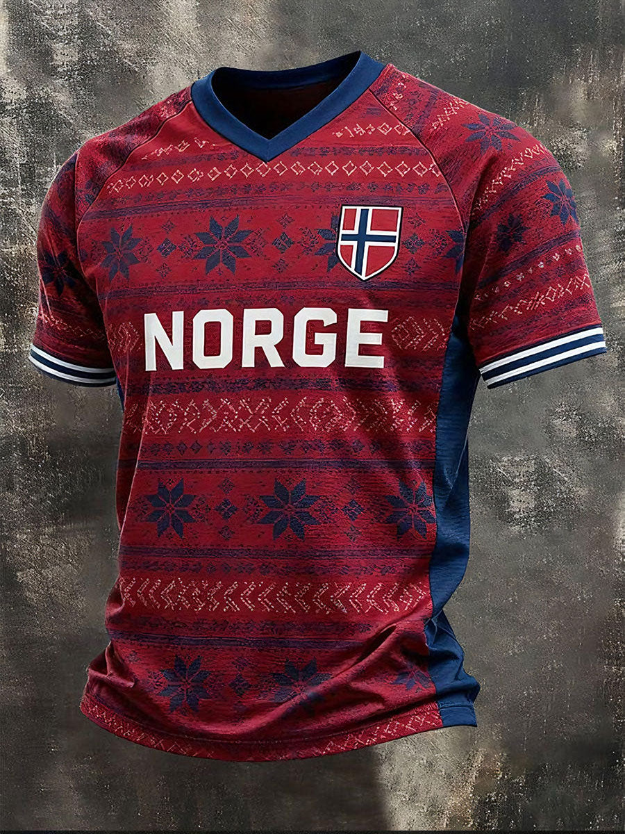 Herr Norge V-ringad T-shirt