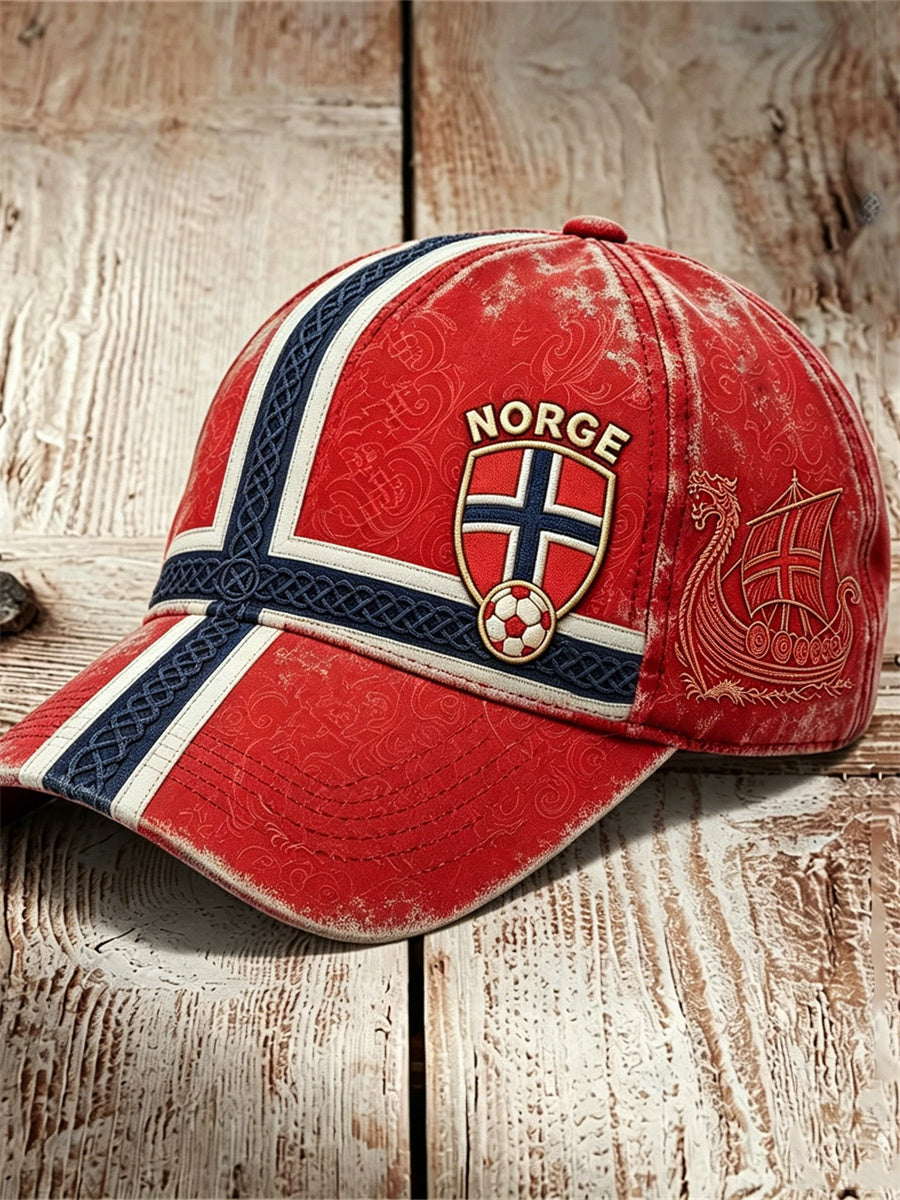 Unisex Norge Fotboll Viking skepp Celtic Knop Flag Färgblock hatt