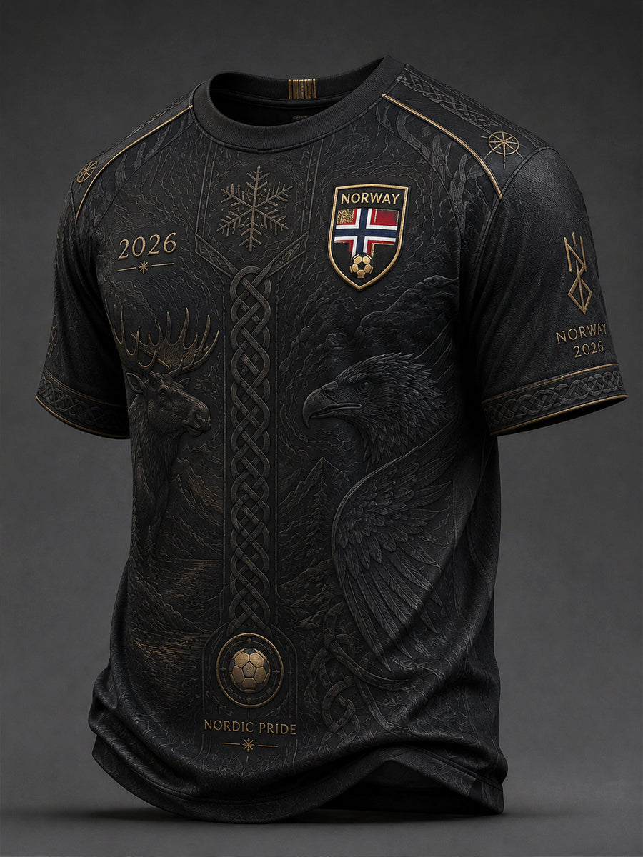 Norge 2026 Klassisk avslappnad fotbollströja