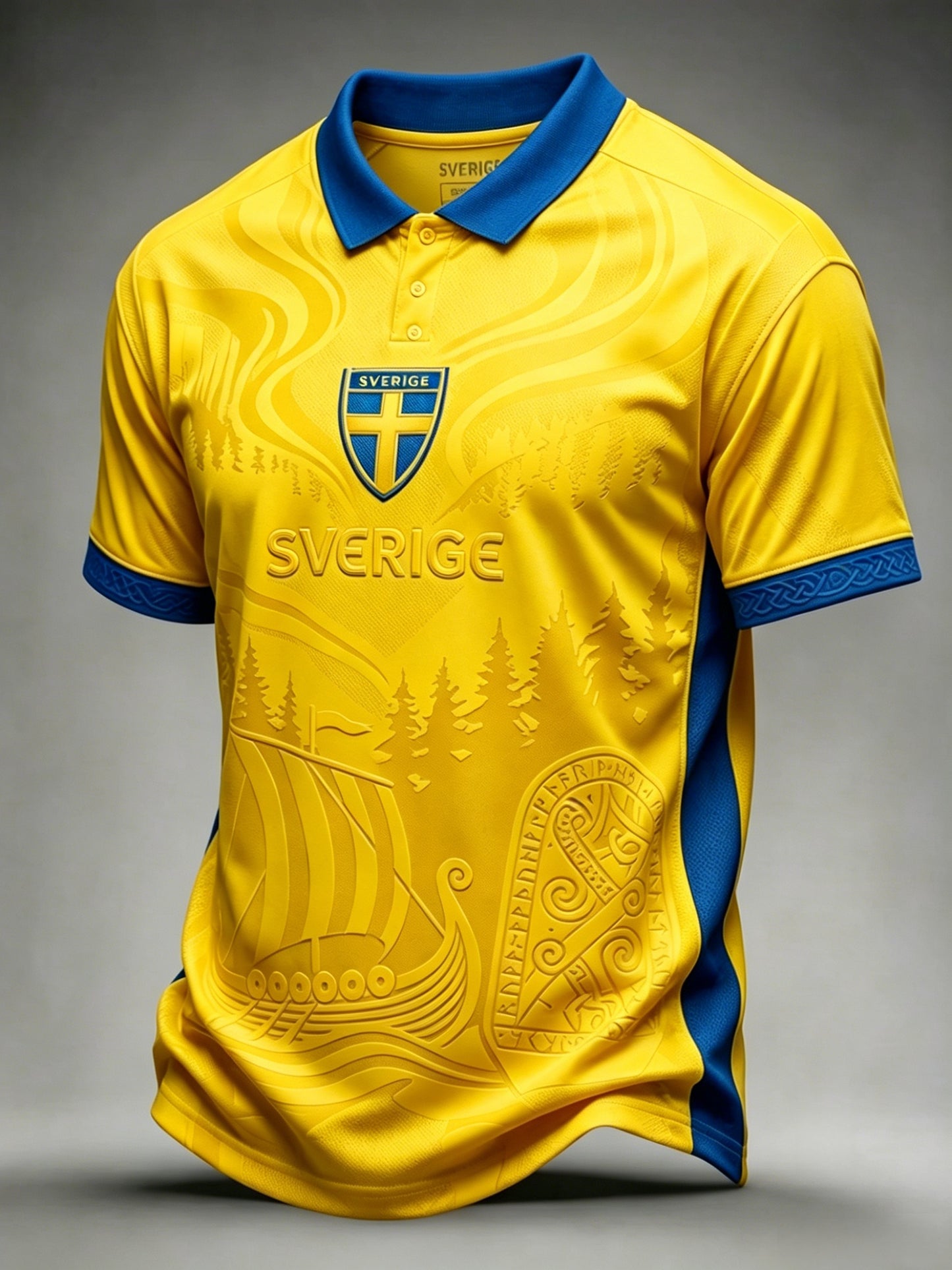 Mäns Retro Svensk fotboll älskare Skriv ut Short-Sleeve Polo skjjortor