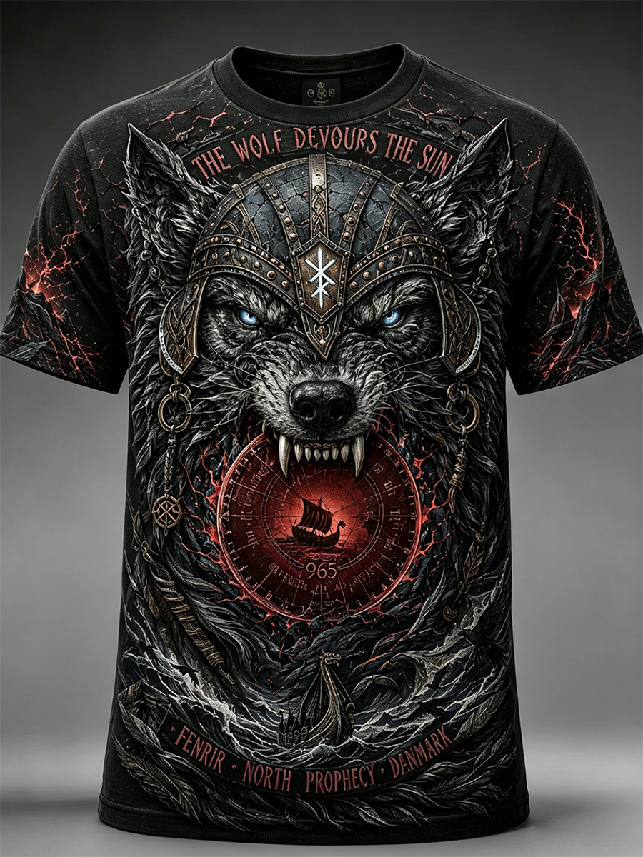 Herrligan danska vikingar T-shirt med korta ärmar