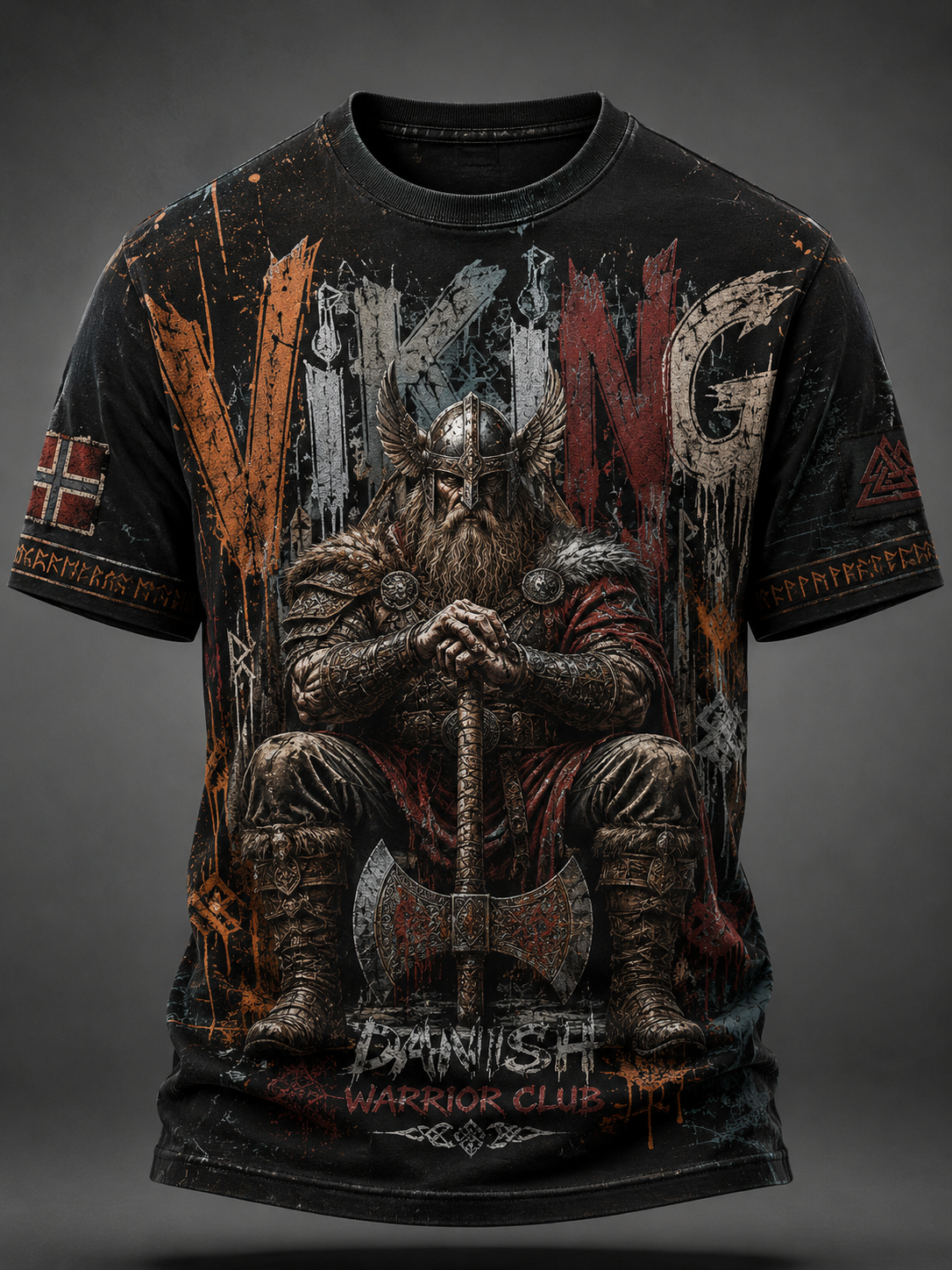 Herrligan danska vikingar T-shirt med korta ärmar