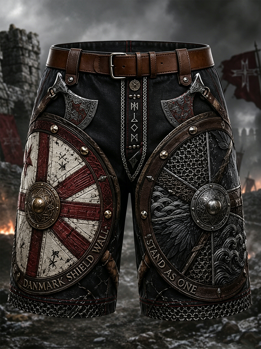 Mäns danska vikingar Cargo Shorts