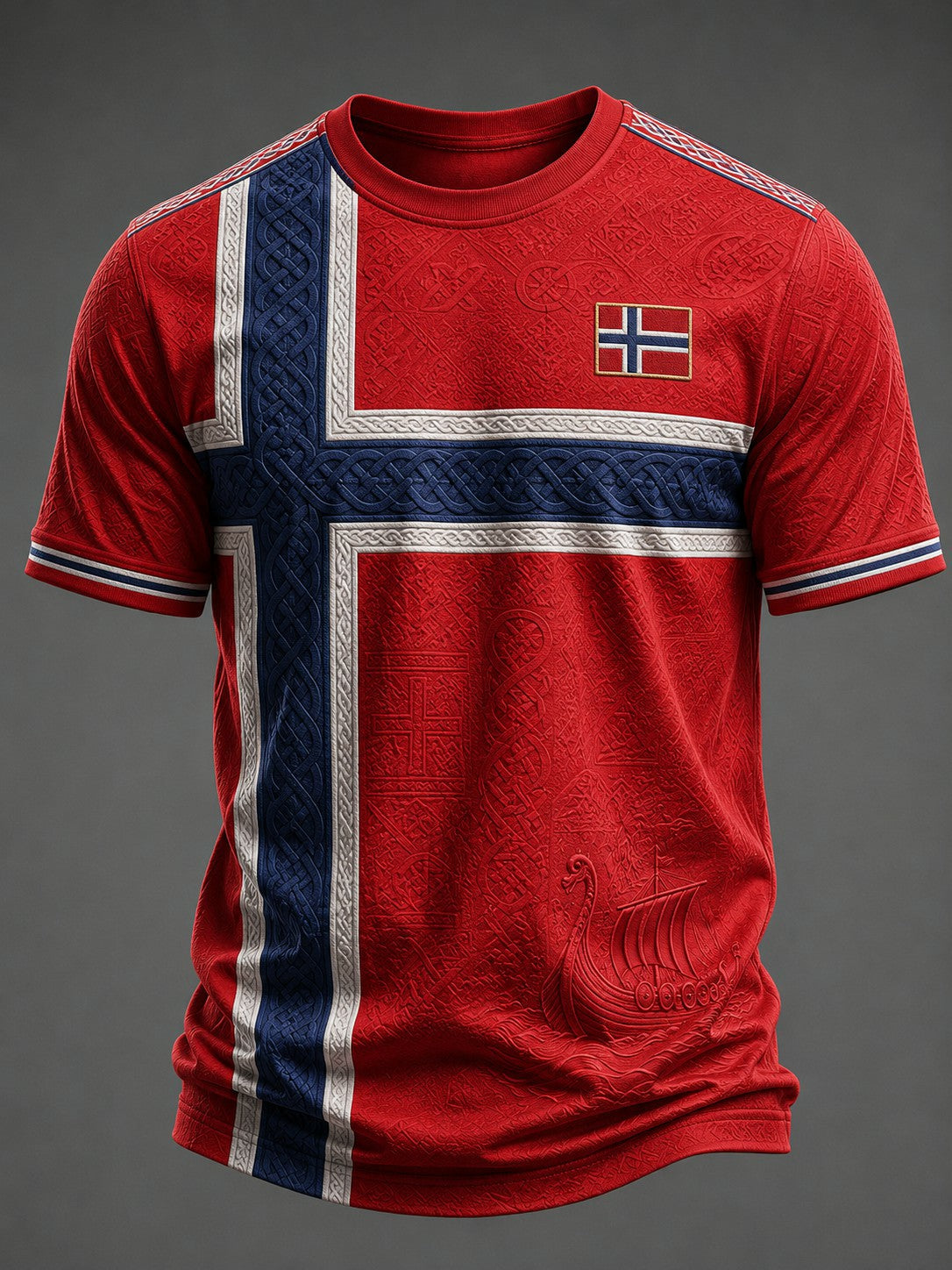 Herrtröja med fotbollsmotiv från Norge