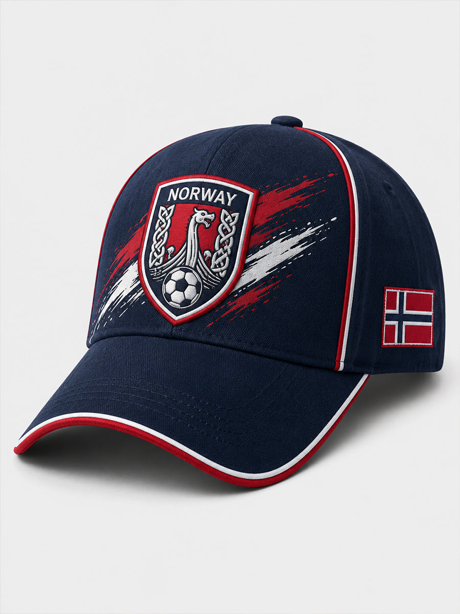 Herrlig mössa med vikinga- och fotbollsmotiv