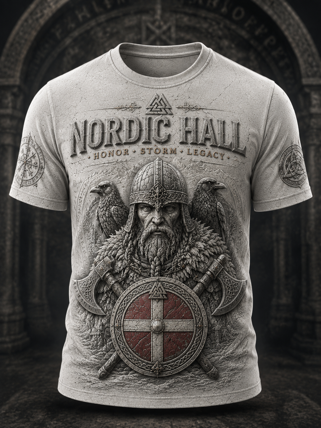 Herrligan danska vikingar T-shirt med korta ärmar