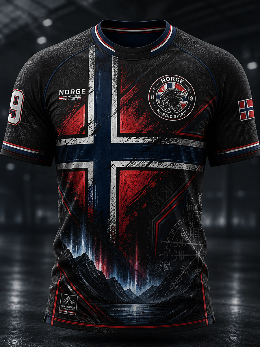 Herrens viking Norge Kort ärm T-shirt
