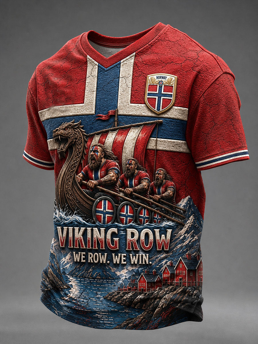 Vi Row Vi Row Vi vinner V-hals T-shirt