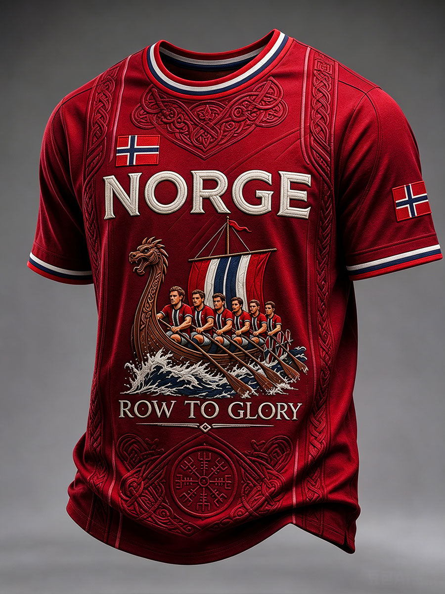 Herrtröja Norge Ror Dig Till Ära med korta ärmar