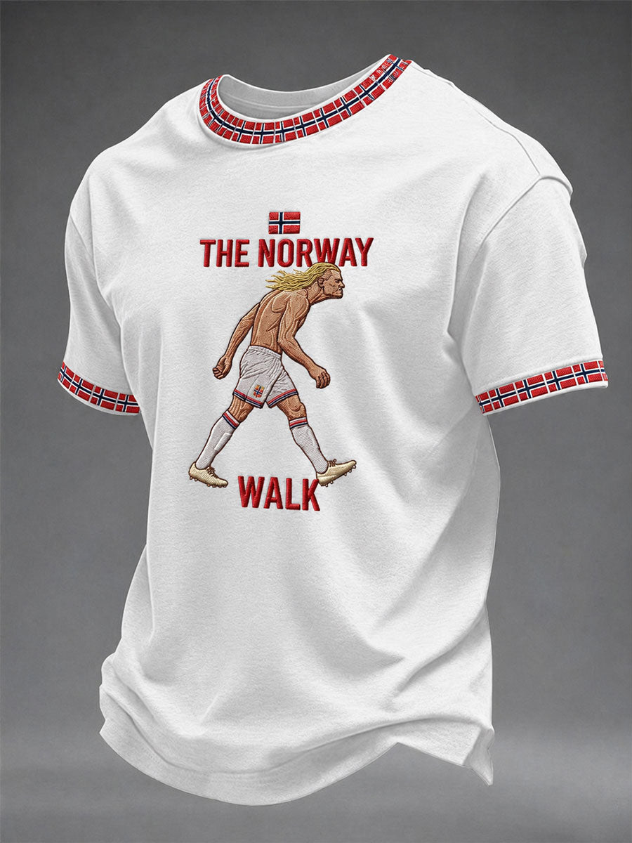 Mäns Norge Walk Short Slemmar T-shirt