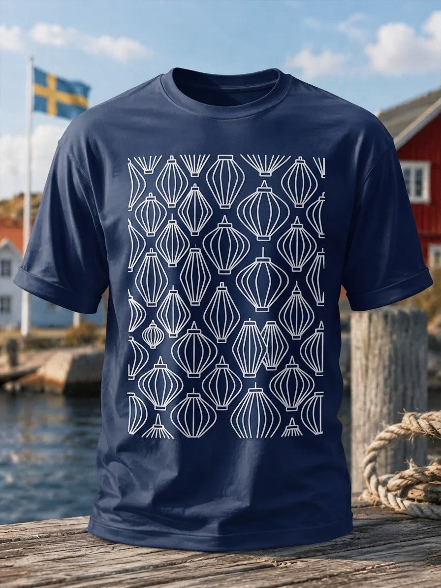 Herrtröja med retrotryck från den svenska hummerfestivalen, kortärmad
