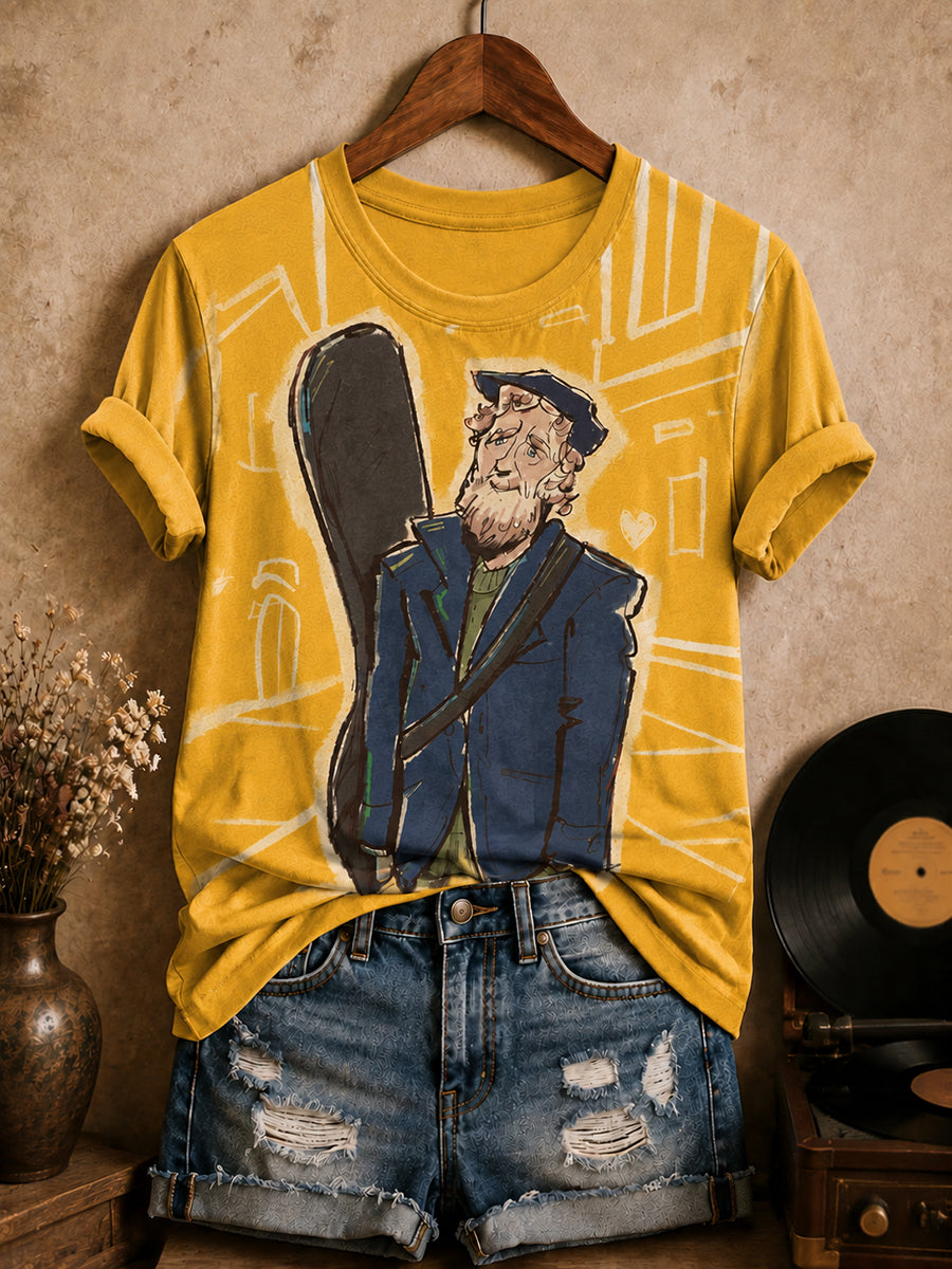Dammens irländska folkmusikgatumusikert-shirt