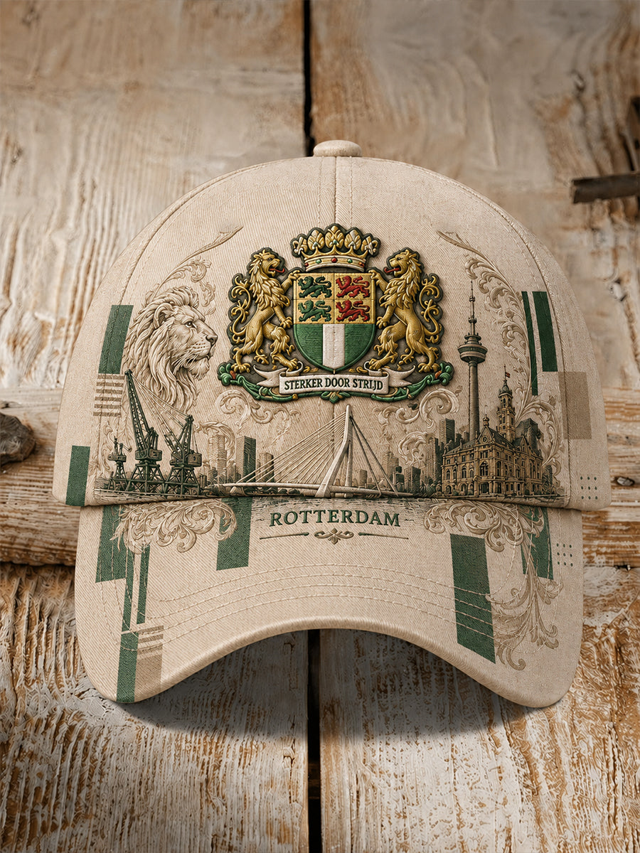 Hatt med Retro City Souvenir-stil Print