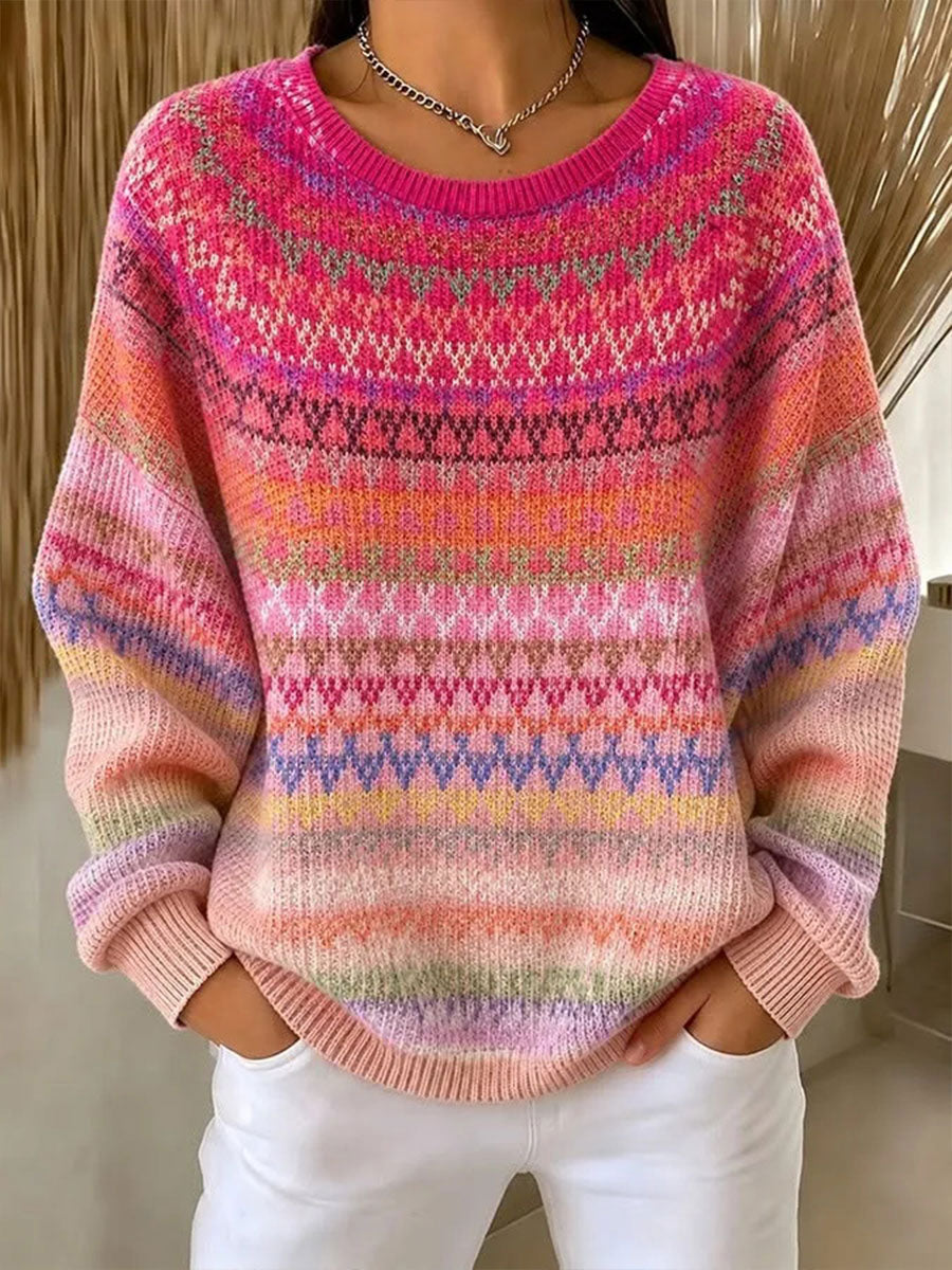 Dammens randiga konstloungedress