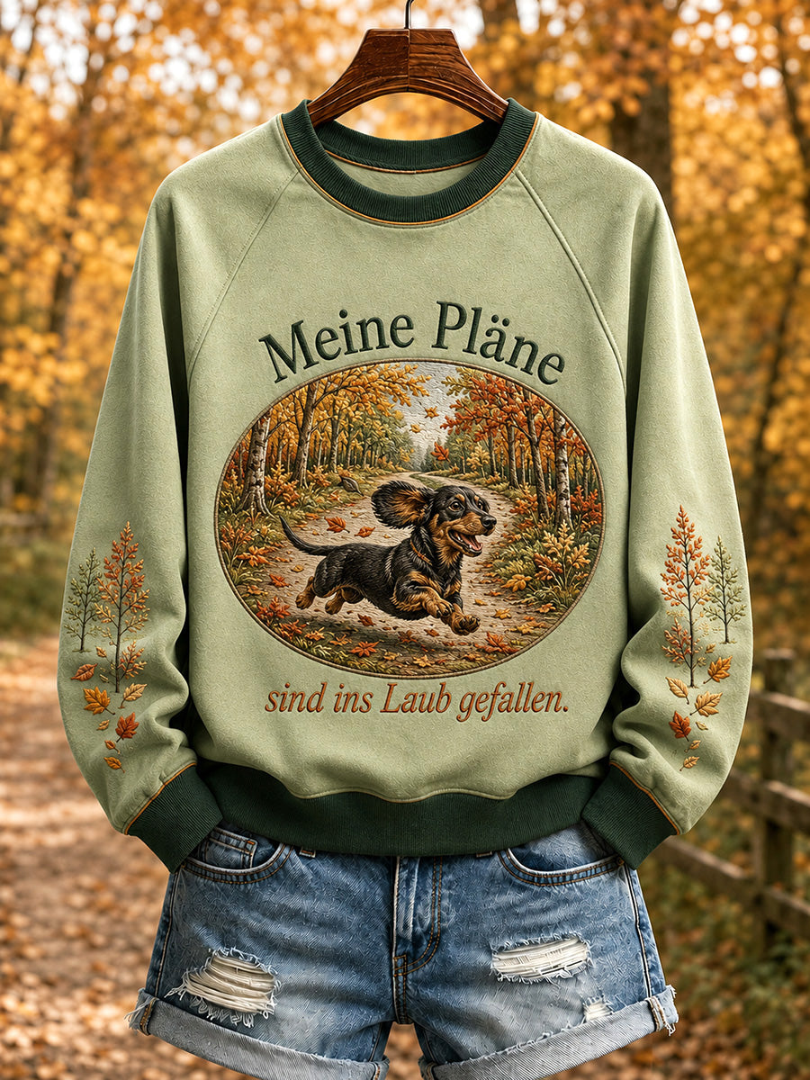 Kvinnors höst Vibe Tryckt Raglan Sweatshirt