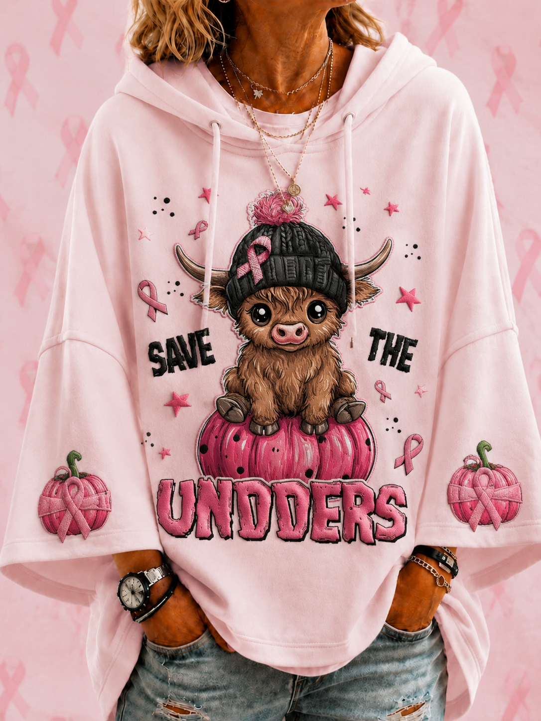 Dammens Save The Udders-luftig tröja med korta ärmar
