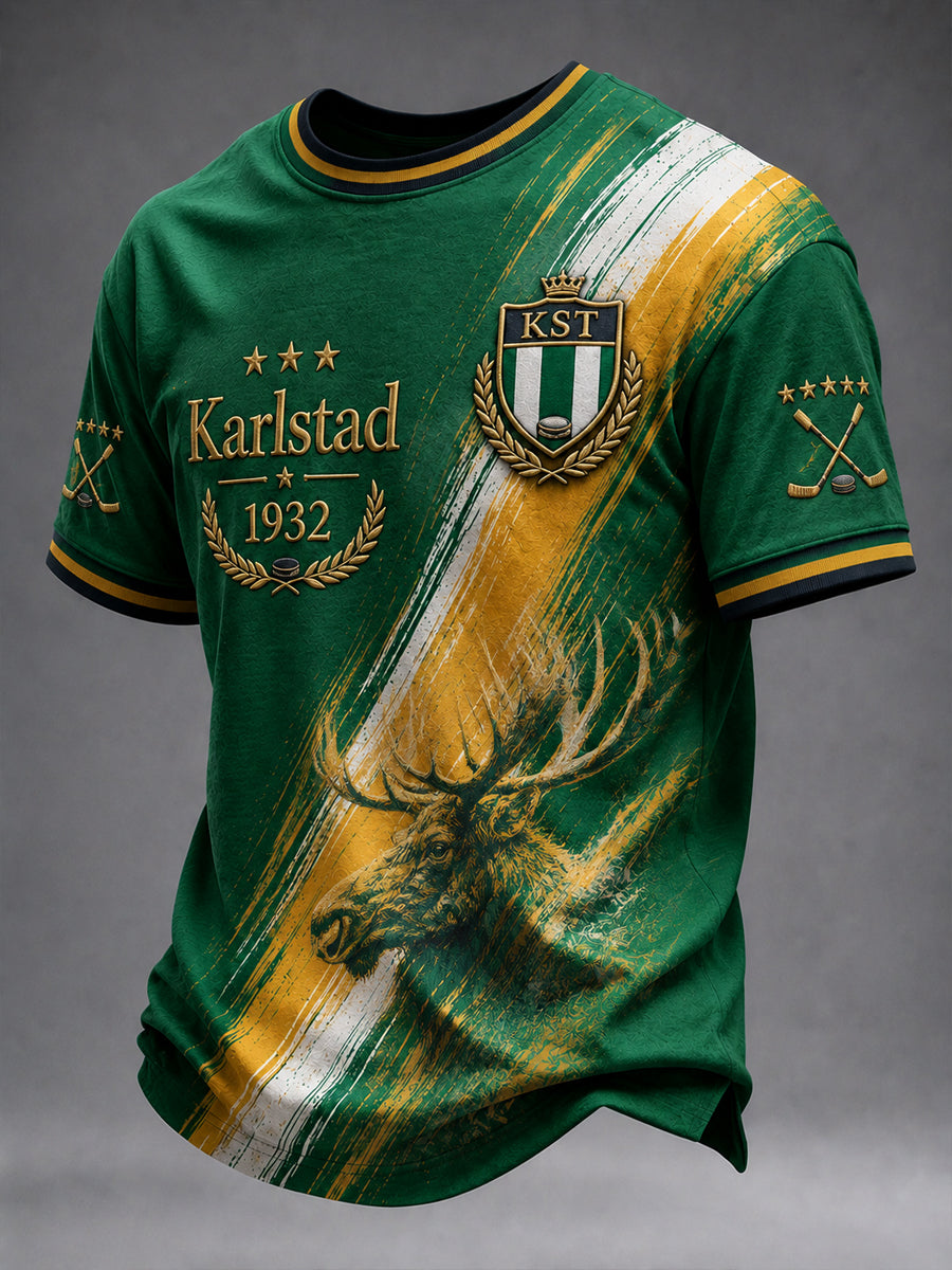 Grönvitt Hockeyarv Vintage T-shirts