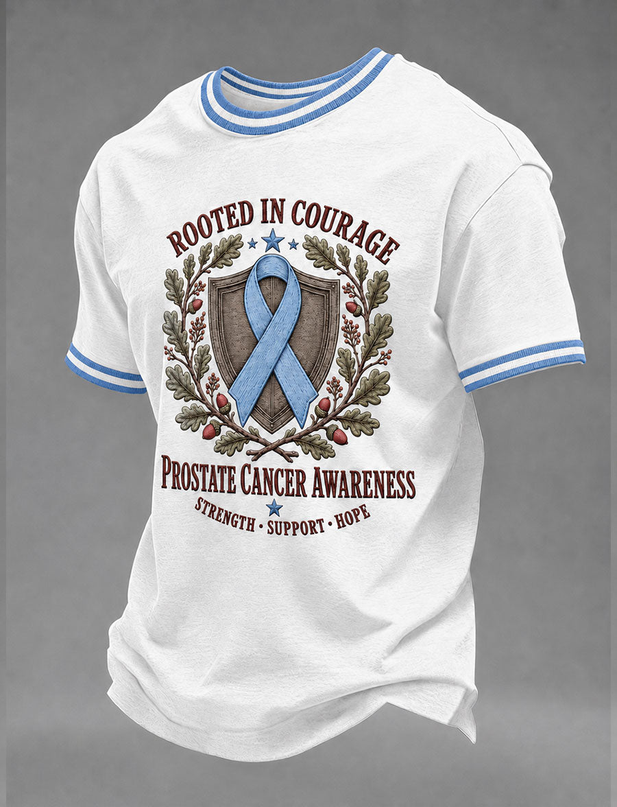 Mäns prostatacancer medvetenhet tryckt Casual T-shirt