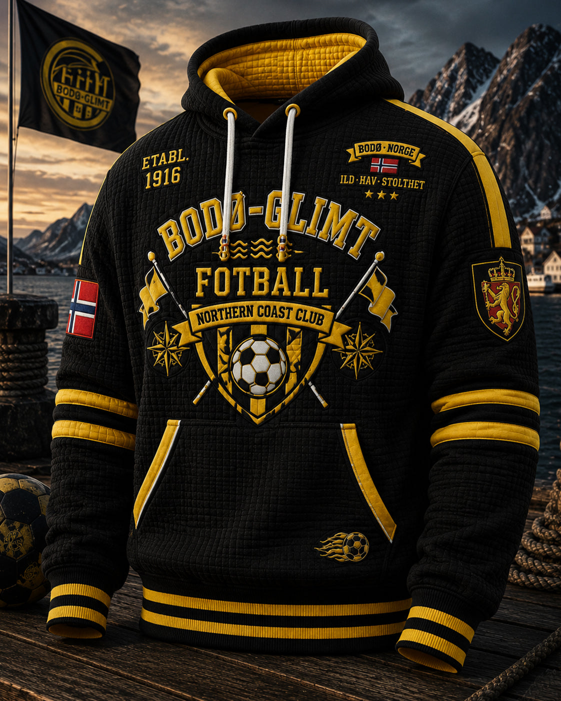 Mäns Norge Fotboll Bodø/Glimt Hoodie för män