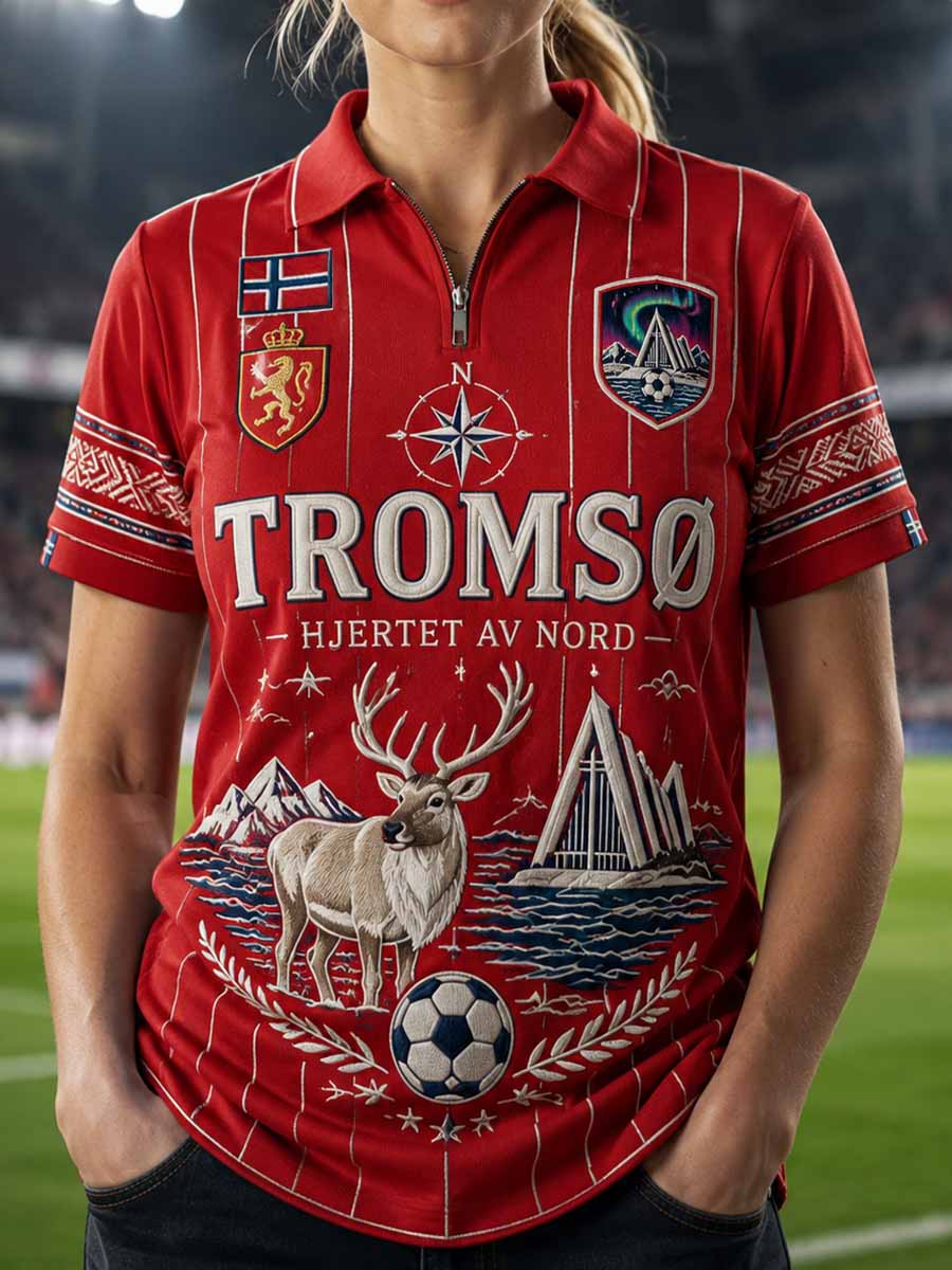 Kvinnorska nordligaste fotbollsklubb Tryckt Polo tröja