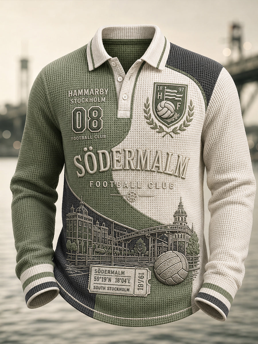 Mäns svensk fotboll Hammarby fans älskare Långärm skjorta