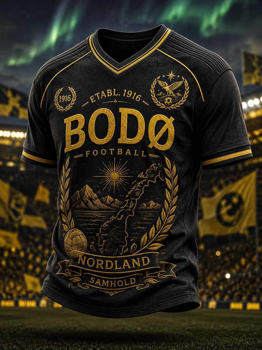 Herrarnas norska fotboll Bodø/Glimt Fans Älskare V-ringad T-shirt