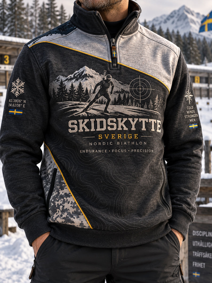 Herrens Sverige Nordiska Ridge Biathlon Halv-Zip