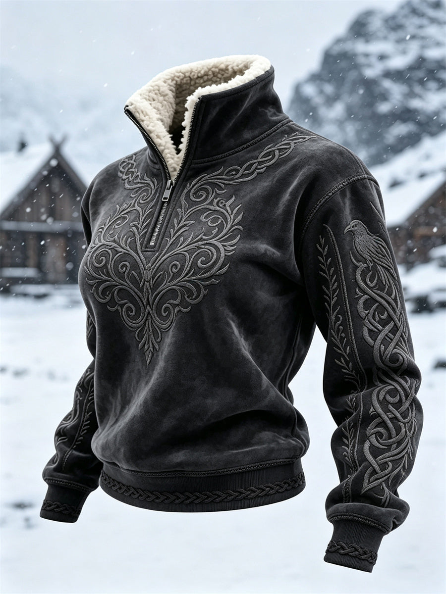 Kvinnors Vintage Viking Raven klassig