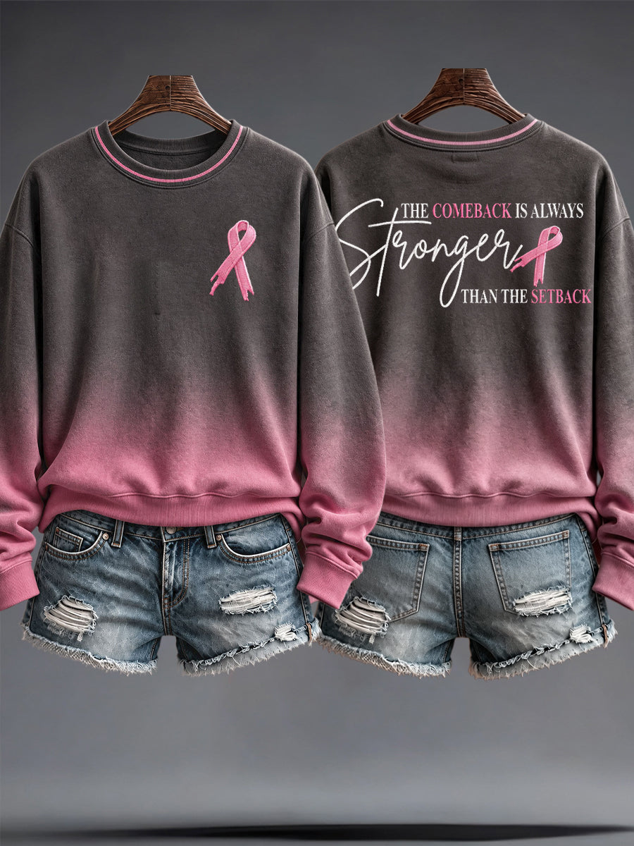 Kvinnors bröstcancer medvetenhet konst Printed Sweatshirt