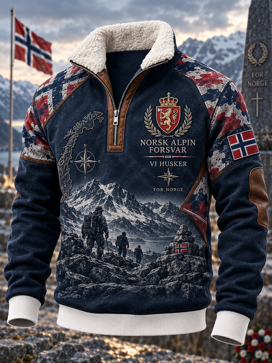 Herrtröja med minnesmotiv från det norska militäret