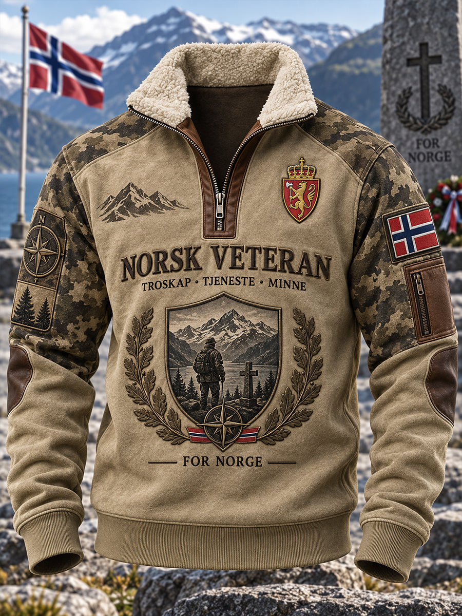 Herrtröja med minnesmotiv från det norska militäret