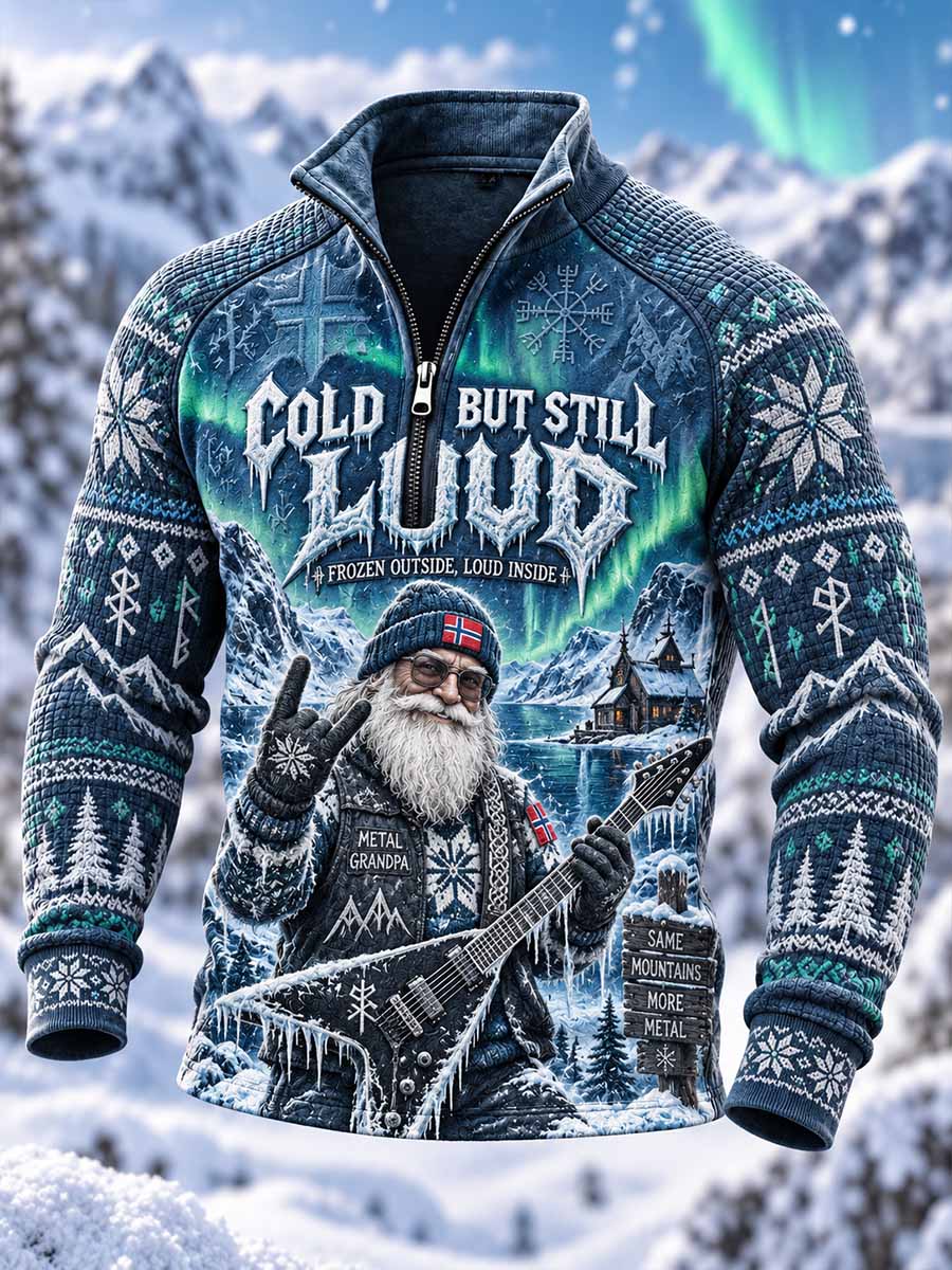 Mäns norska Heavy Metal Grafiskt tryck Hoodie Print