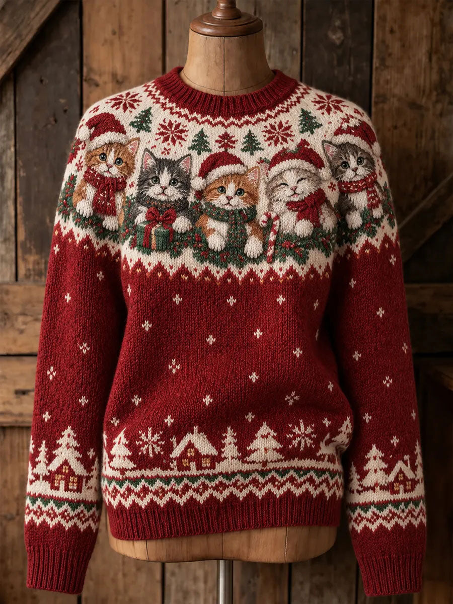 Kvinnors jul hattkat tröjar