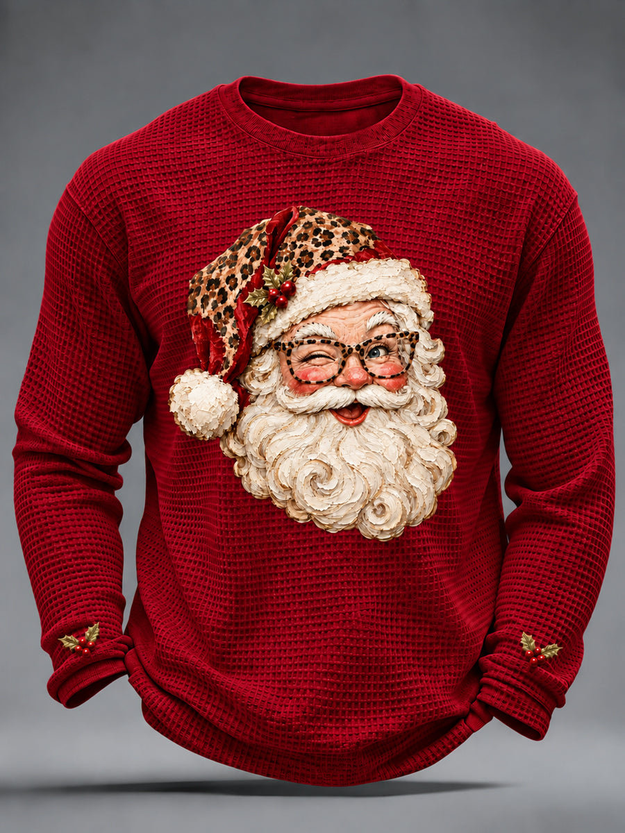 Herrkläder Julklappskläder konst vafel långärmad t-shirt