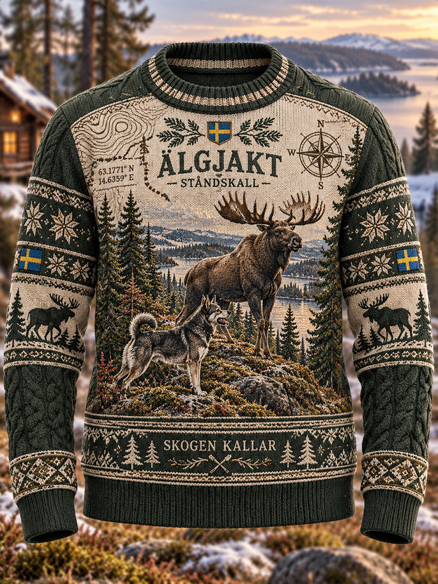 Herrtröja i svensk älgjaktstil, imitation